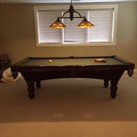 Classic 8' Brunswick Pool Table and Accessories